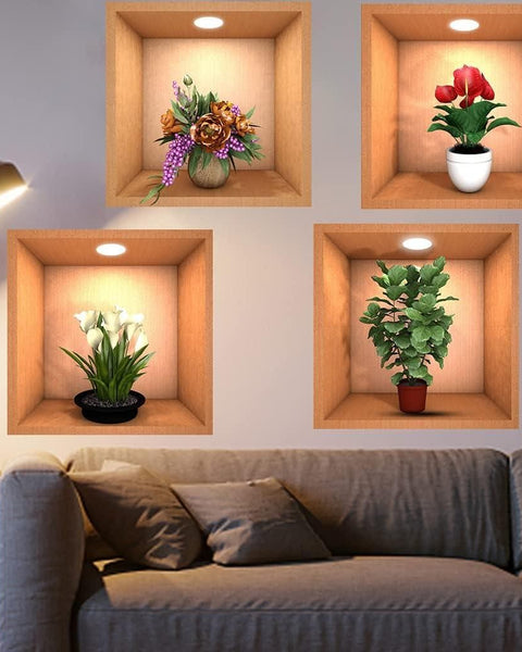 Golden 3D Wall Elegance Sticker